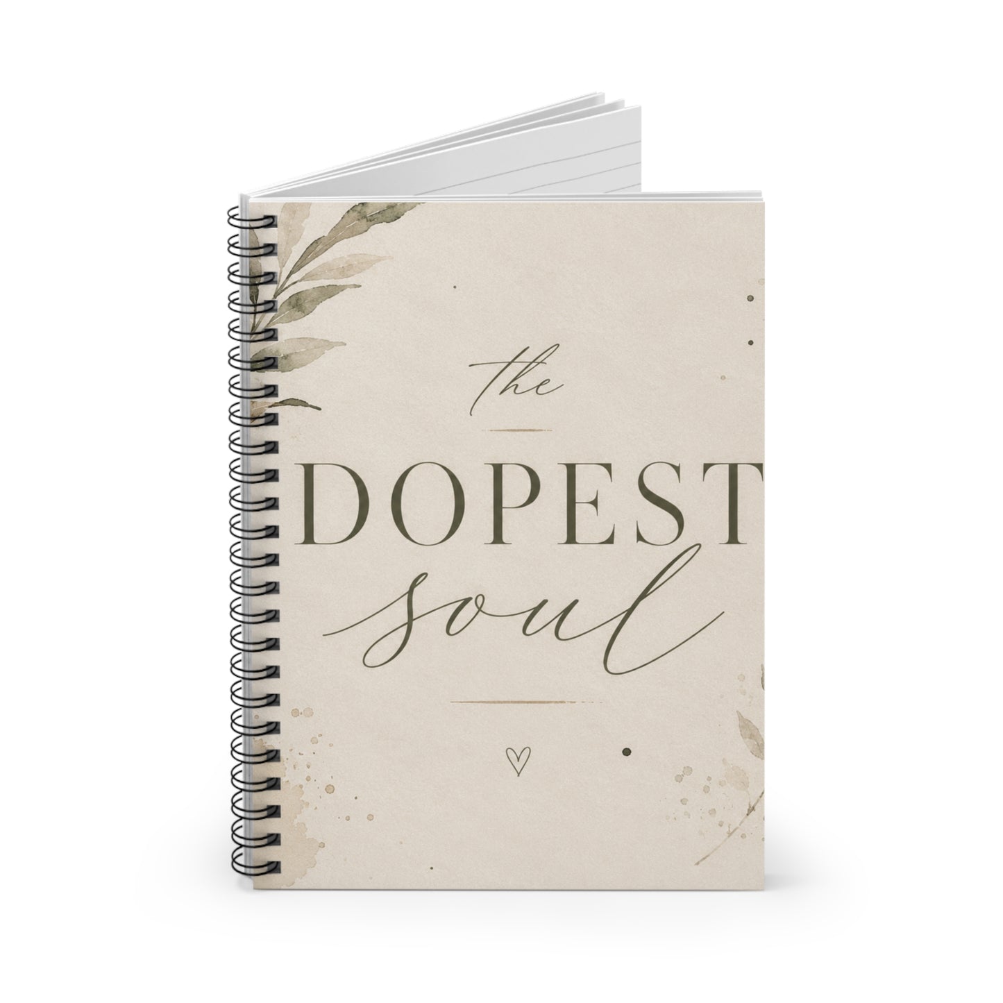 The Dopest Soul Spiral Notebook | Ruled Journal, Minimal Boho Typography