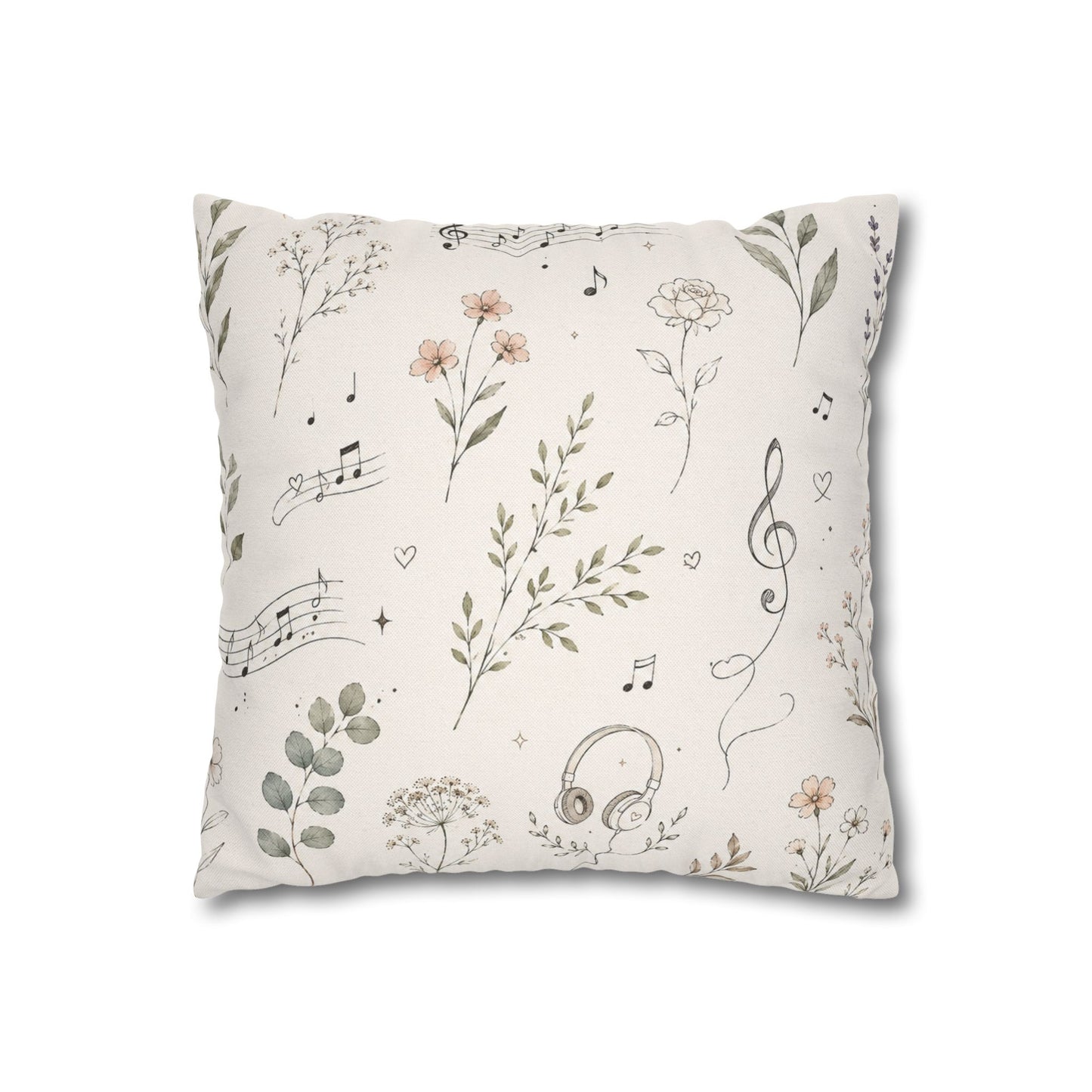 Music & Wildflowers Pillow