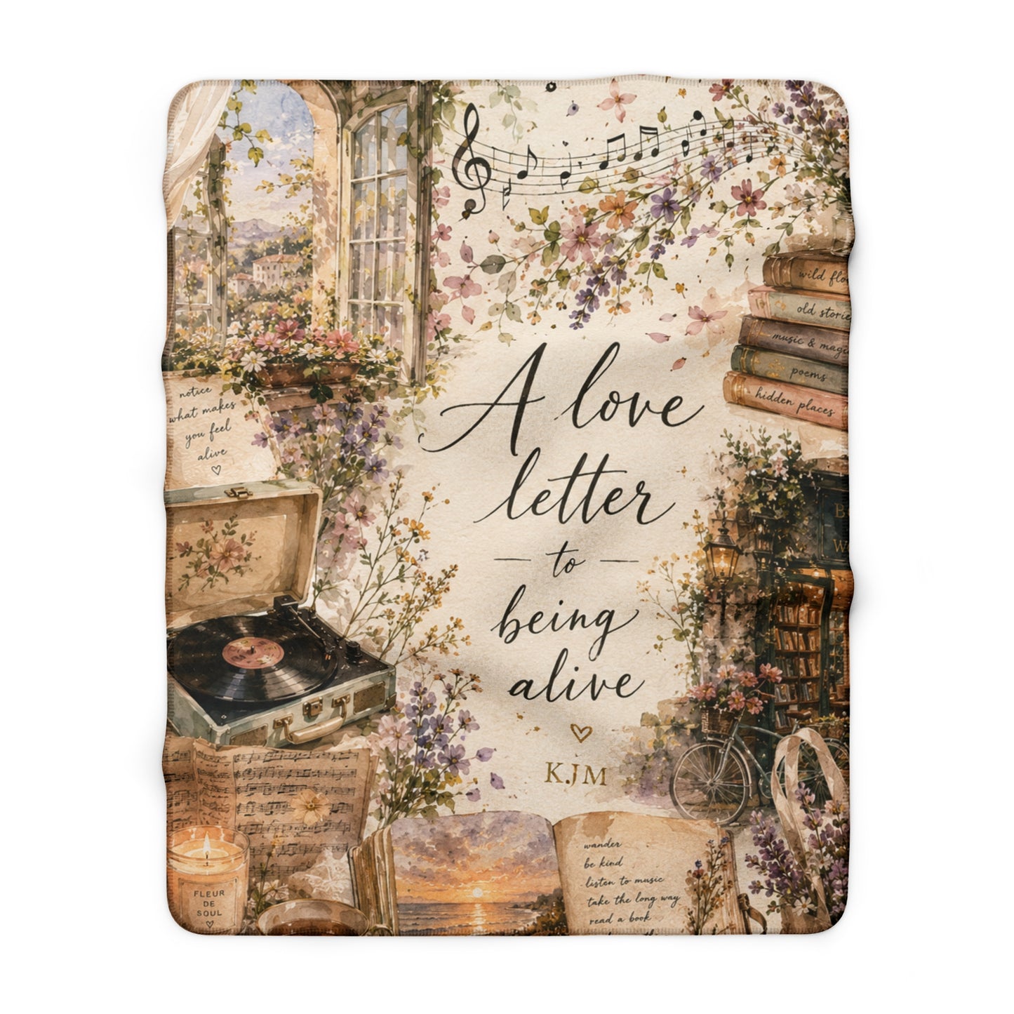 A Love Letter to Being Alive Sherpa Blanket