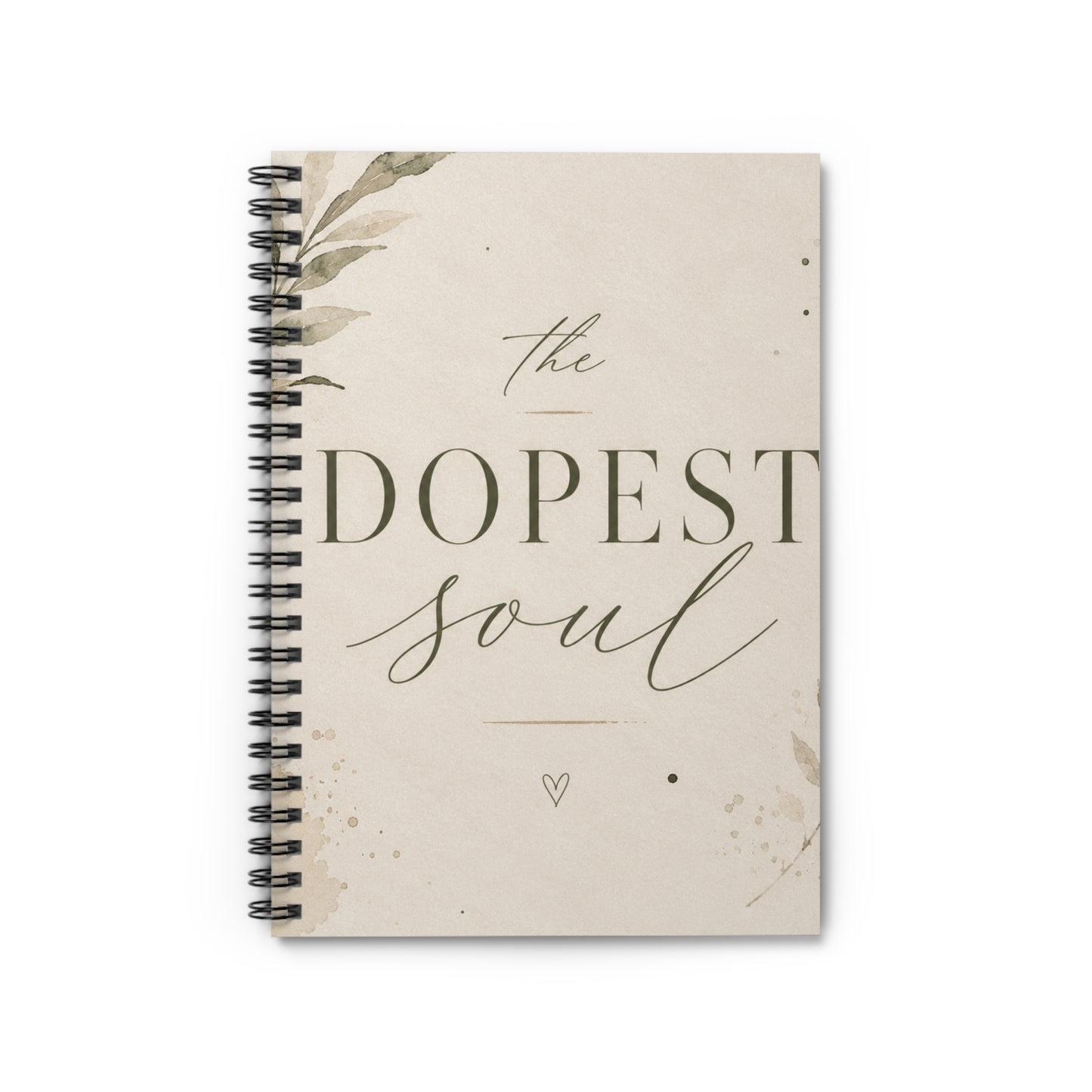 The Dopest Soul Spiral Notebook | Ruled Journal, Minimal Boho Typography