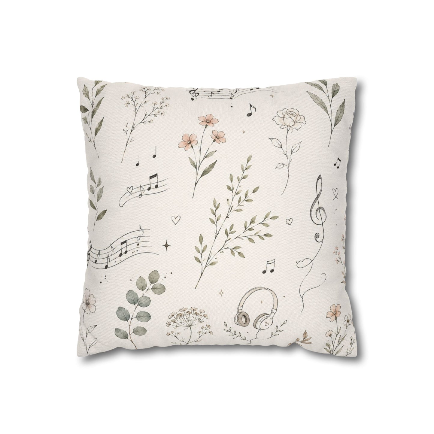 Music & Wildflowers Pillow
