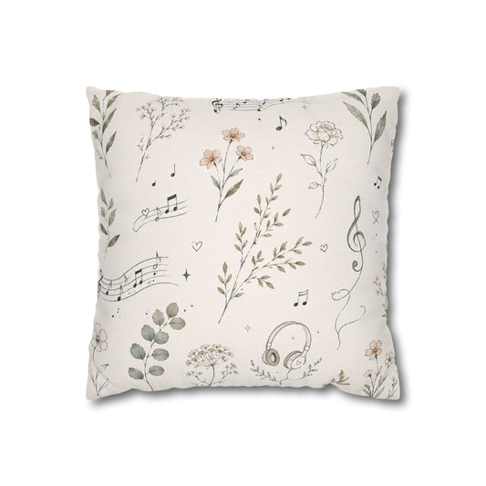 Music & Wildflowers Pillow